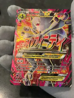 Pokemon TCG M Mewtwo EX 160/162 XY Breakthrough Holo Mega Full Art DMG - Image 4