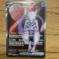 Pokemon Mewtwo EX TCG Team Rockets 213/182 Full Art Destined Rivals - Image 1