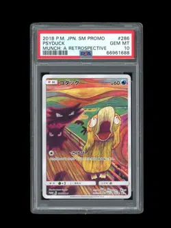 POKEMON PSA 10 GEM MINT PSYDUCK 2018 SCREAM JAPANESE PROMO MUNCH CARD 286/SM-P - Image 1