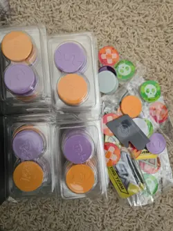 HUGE Pokemon TCG Accessories Lot Coins Dividers Dice SEALED and Loose Sleeves - Image 4