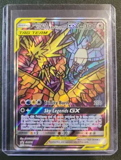 Pokemon Moltres & Zapdos & Articuno GX SM210 Sm Promo Holo TAG TEAM 300 HP - Image 1