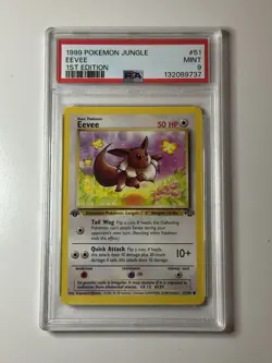 Eevee 51/64 Jungle Regular Base 1st Edition PSA 9 Mint Pokemon TCG - Image 1