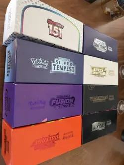 Pokemon ETB Lot (8) All Dividers/Dice/Sleeves NO PACKS - No Plasma Storm Cover - Image 3