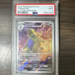 Pokemon Tyranitar 222/193 SV02 Paldea Evolved Illustration Rare Holo PSA 9 2023 - Image 1