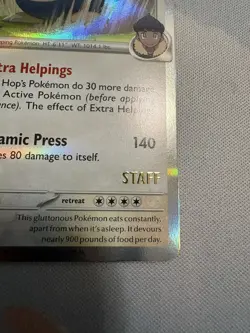 Hop's Snorlax Pokemon Journey Together Staff Promo #184 - Image 2