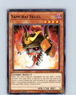 Yu-Gi-Oh TCG Samurai Skull MP18-EN089 1st Edition Regular Common Card LP-NM - Image 1
