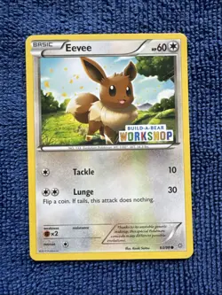 Eevee Build A Bear Workshop 63/98 Promo Exclusive Pokemon Card XY 2015 - Image 1