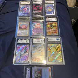 Pokemon TCG Slabs 10 Graded Cards - Image 1