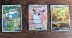 Pokemon Scarlet & Violet 151 3 Card Lot! Snorlax, Omanyte, And Wigglytuff EX - Image 1