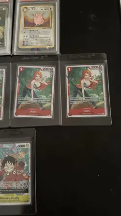 Pokemon & One Piece Graded Holo Card Lot Snorlax Clefable Nami Luffy 7 Cards - Image 5