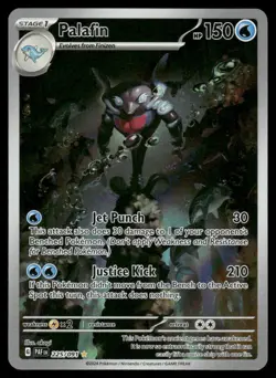 Pokemon Cards Palafin 225/091 Paldean Fates Illustration Rare NM - Image 1