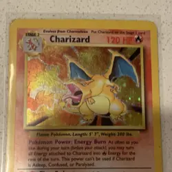 Pokemon TCG Charizard Base Set Holo Unlimited Rare Card 4/102 LP/MP - Image 2