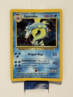 Pokemon Gyarados Holo Rare TCG Card 6/102 Base Set WOTC 1999 Unlimited LP - Image 1