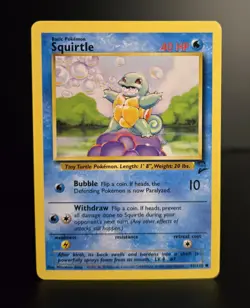 Pokemon TCG - SQUIRTLE - 93/130 - UNLIMITED - WOTC - BASE SET 2 (2000) - LP/NM - Image 1