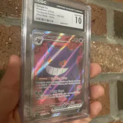 Pokemon CGC 10 Gem Mint Gengar EX 193/162 Temporal Forces Full Art - Image 1