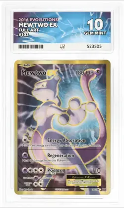 Pokemon XY Evolutions Mewtwo EX Full Art TCG 103/108 ACE 10 - Image 3