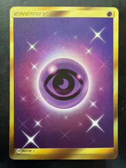 Pokemon Psychic Energy Gold 162/149 Secret Rare Sun & Moon Base Set (NM) - Image 1