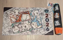 Kanto Starters Comic Playmat EUIC 2026 Pokemon Europe International Championship - Image 1