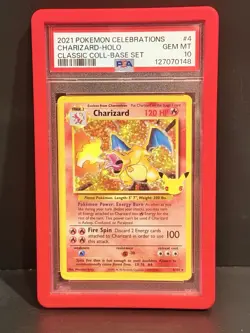 2021 Pokemon Celebrations Charizard Holo Classic Coll Base Set PSA 10 - Image 1
