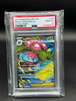 2025 Pokemon Mega Evolution Venusaur ex Ultra Rare #155/132 PSA 10! - Image 1
