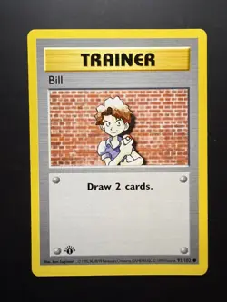 1st Edition Shadowless BILL Base Set 91/102 Pokemon Base Set Common - Image 1