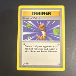 Pokemon TCG Gust of Wind 1st Edition Shadowless Base Set - Image 1