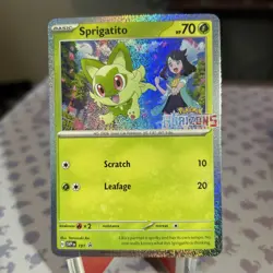 Sprigatito Pokemon Horizons Scarlet & Violet SVP 191 Holo Black Star Promo NM - Image 1