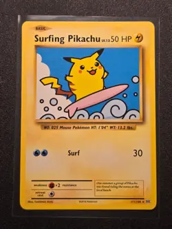 Pokemon TCG Surfing Pikachu Secret Rare Regular Evolutions 111/108 LP - Image 1
