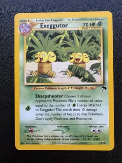 Pokemon TCG Exeggutor 13/18 Southern Islands Promo Rare Vintage LP - Image 1