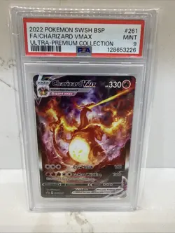 2022 Pokemon BSP SWSH261 SWSH Ultra Premium Collection 261 Charizard Vmax PSA 9 - Image 1