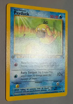 Psyduck # 53/62 Common 1.Edition Fossil 2000 Pokemon Englisch Near Mint Vintage - Image 3