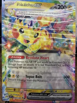 POKEMON SURGING SPARKS 17 X 24 PIKACHU EX ALOLAN LENTICULAR Exclusive Diaplay 🔥 - Image 1