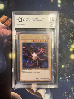 2010 Yugioh Red Eyes Black Dragon LC01-EN006 Limited Edition BCCG 10 Mint Better - Image 1