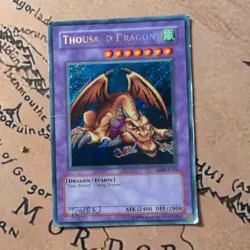 Thousand Dragon EU Unl Ed Secret MRD-E143 Yu-Gi-Oh! VHP written on - Image 1