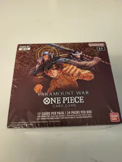 One Piece TCG OP-02 Booster Box Paramount War English - Red Bottom - Sealed - Image 1