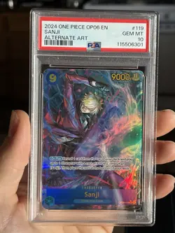 One Piece Sanji OP06-119 SEC Alternative Art English PSA 10 - Image 1