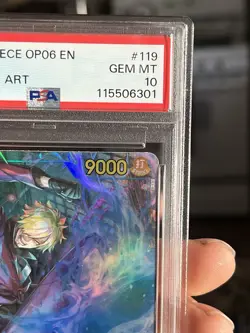 One Piece Sanji OP06-119 SEC Alternative Art English PSA 10 - Image 5