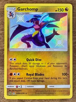 Pokemon TCG English Card Hidden Fates Shiny Vault Garchomp Holo Rare SV40/SV94 - Image 1