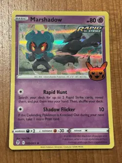 Pokemon Marshadow Holo Card 080/203 Evolving Skies Basic 80 HP English 2021 TCG - Image 1