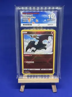 Pokemon TCG Radiant Charizard #020 Crown Zenith Holo Card Ace 10 Perfect Subs! - Image 1