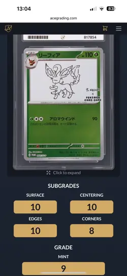 Pokemon TCG Leafeon Promo Card 068/Sv-p Yu Nagaba Jpn Reverse Holo 2023 ACE 9 - Image 2