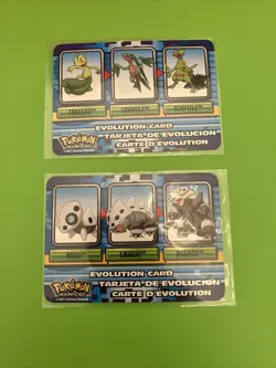 (2)Pokemon Evolution Cards Advanced Aggron and Treecko Rare! 2003 Data Card - Image 1