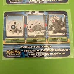 (2)Pokemon Evolution Cards Advanced Aggron and Treecko Rare! 2003 Data Card - Image 3
