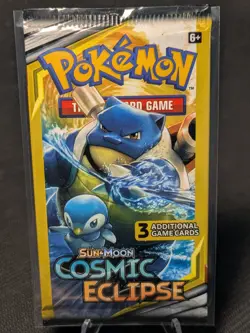 Pokemon Sun & Moon Cosmic Eclipse 3 Card Booster Pack New Sealed - Image 1