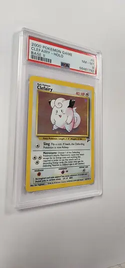 PSA 8 Pokemon Card: Clefairy 6/130 2nd Base Set Holo - Image 3