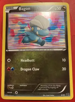 Pokemon Card BW Dragon Vault Bagon HOLO 6/20 LP - Image 1