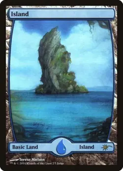 Island - Full Art -Foil Light Play MTG Promos: Judge - Image 1
