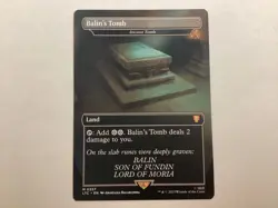 MTG Commander LOTR BALIN’S TOMB ANCIENT TOMB Borderless NM (0139) Graded Power - Image 1