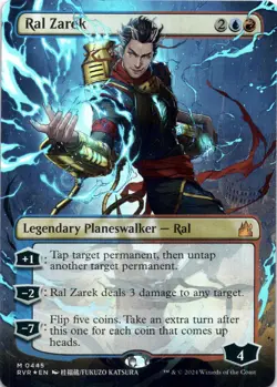 Ral Zarek (Anime Borderless Foil) Ravnica Remastered - Magic MTG NM - Image 1