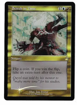 MTG Stitch in Time Retro Frame FOIL Ravnica Remastered (RVR) Rare #384 Unplayed - Image 1